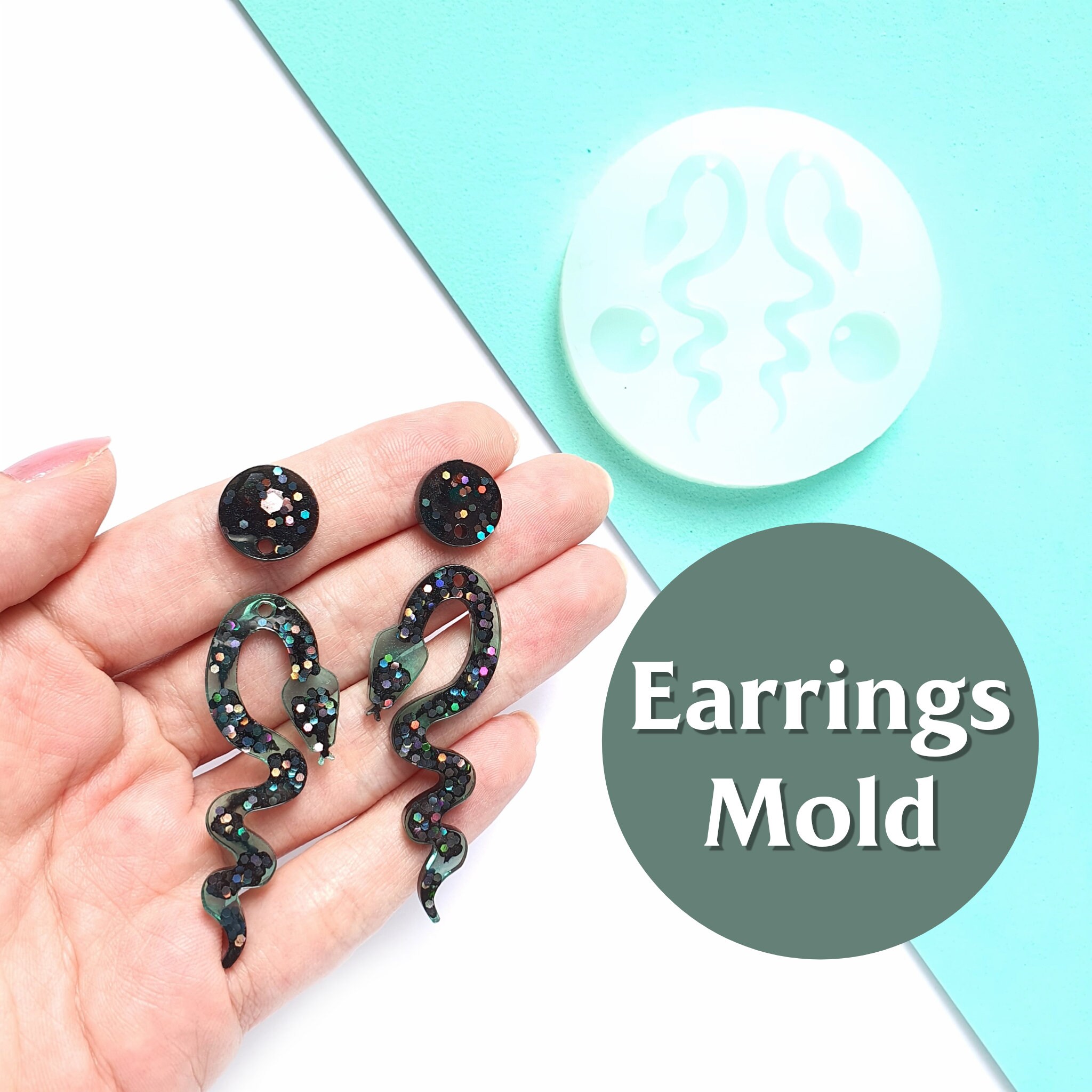 Silicone earrings mold Christmas for resin and epoxy mould for