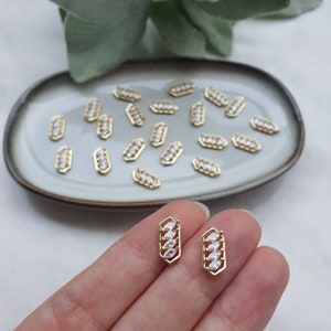 Geometry Zircon charms pendants Crystal connectors Earrings components findings DIY Rhinestone Jewelry supplies Earrings gold plated parts