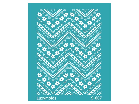Silk screen stencil for polymer clay "Luxymolds" S-607