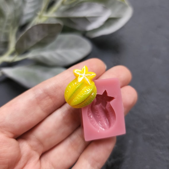 Silicone earrings mold / Silicone epoxy mold /Silicone stud earring moulds/ Silicone UV resin molds / Tropic fruits jewelry mold / Clay tool