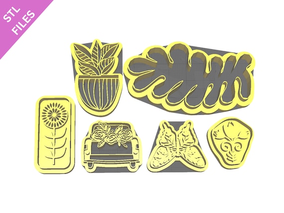 Digital STL files for 3D printing Clay cutters Earrings sharp version cutters download files for resin machine