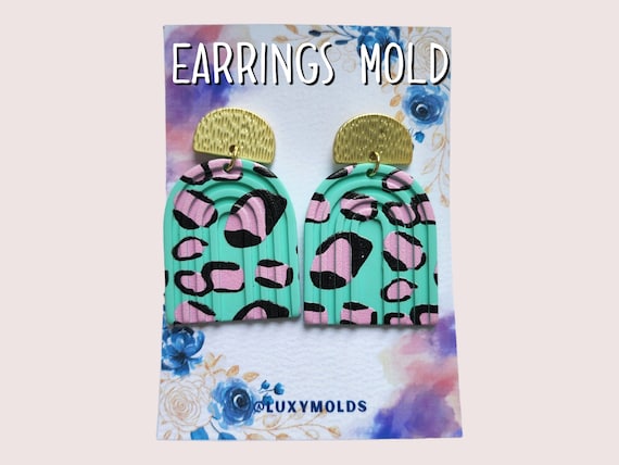 Silicone earrings mold / Silicone epoxy mold/Silicone earring moulds/Silicone UV resin molds/Arch silicone jewelry mold/Matte finished mold