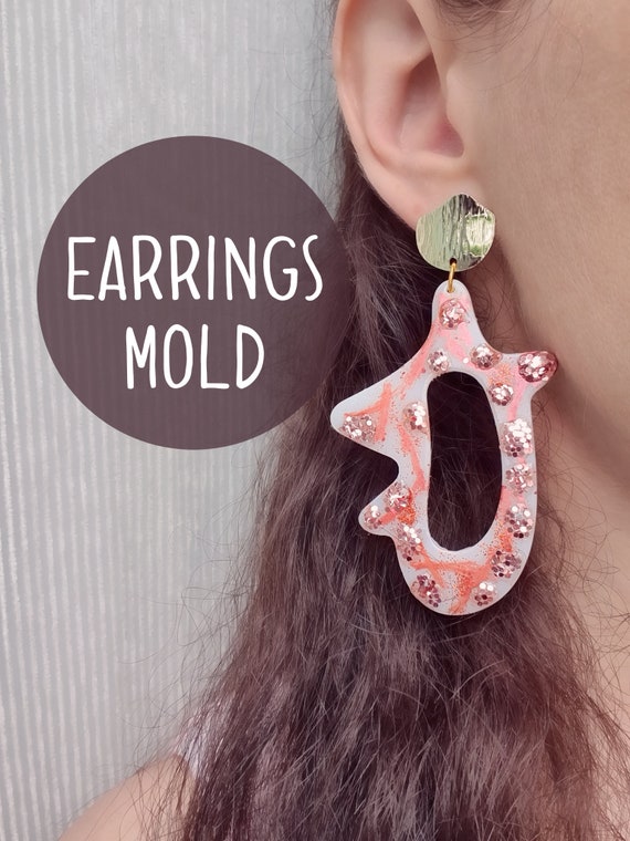 Silicone earring mold Jewelry Resin mould for resin and epoxy