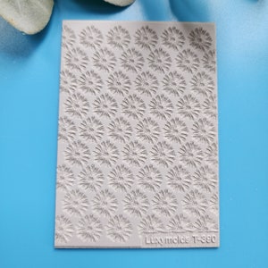 Polymer clay Texture tile Texture mat Clay stamp Polymer clay texture stencils "Dandelion flower" design clay texture Rubber mat T-390