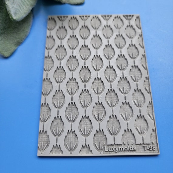 Polymer clay Texture tile Texture mat Clay stamp Polymer clay texture stencils "Lotus" T-98