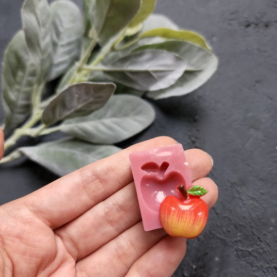 Silicone earrings mold / Silicone epoxy mold /Silicone stud earring moulds/ Silicone UV resin molds / Fruits Apple jewelry mold / Clay tool