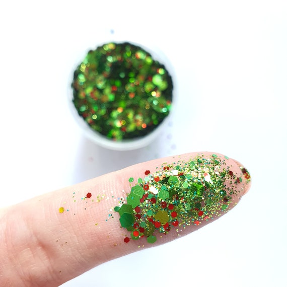 Green Mix Chunky Glitter for Resin Epoxy Crafts 