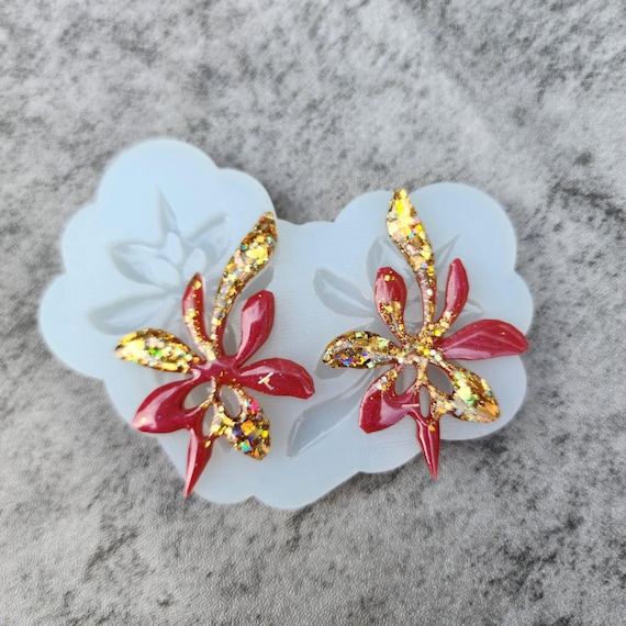 Silicone Flower Earrings Mold for Resin Jewelry Making