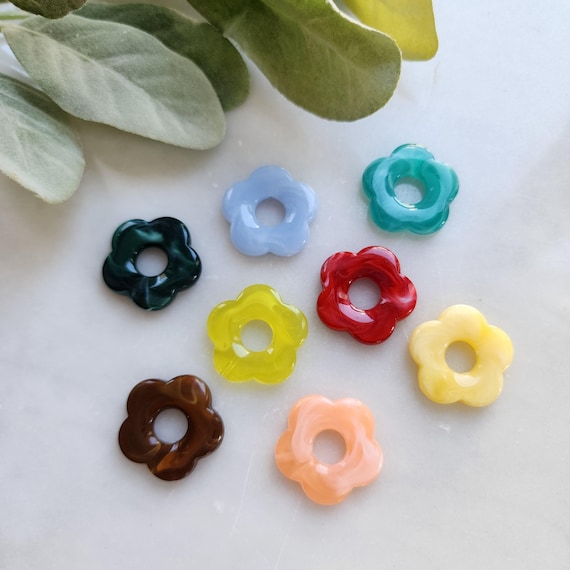 2 pcs set Acrylic flowers charms Earrings components Earrings findings DIY jewelry Acrylic charms pendants Jewelry supplies