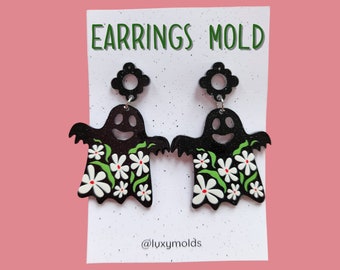 Halloween Ghost Earrings Silicone Mold - Resin, Epoxy, UV
