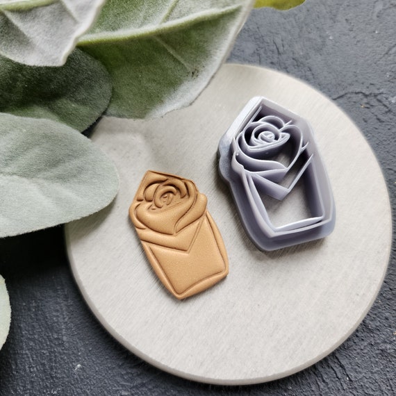Valentine's day Polymer clay cutter "Rose envelopes" Sharp cutters Clay supplies Clay texture Clay tools Polymer clay mold Earrings mold