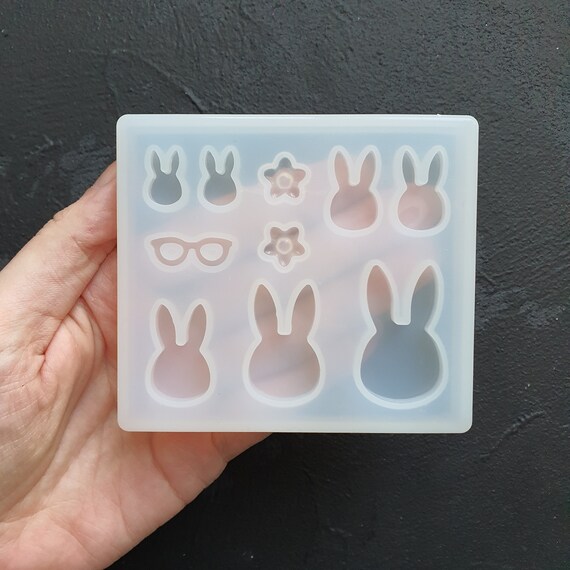 Bunny Silicone earring mold Jewelry Resin mould for resin and epoxy