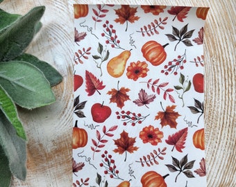 Fall Polymer Clay Transfer Paper, Pumpkin & Leaf Pattern