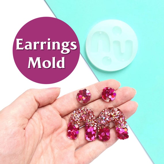 Silicone earring mold "Geometric" mould for resin and epoxy