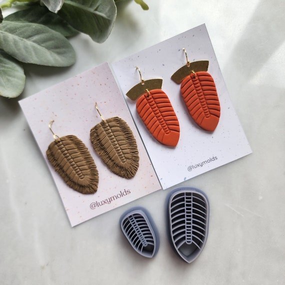 Polymer Clay cutters Macrame Raffia Earrings molds Polymer clay tools sharp cutter stamp Jewelry stud earrings cutters Boho cutters