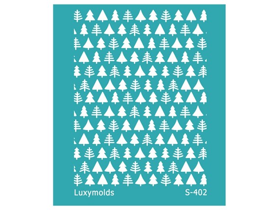 Silk screen stencil for polymer clay Christmas "Luxymolds" S-402