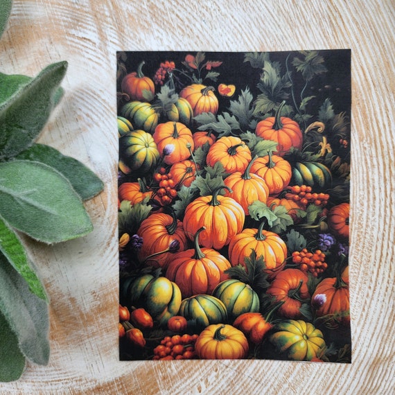 Pumpkin Clay transfer paper / Image transfer paper for clay /Water soluble paper for polymer clay/Halloween pumpkins pattern transfer sheets