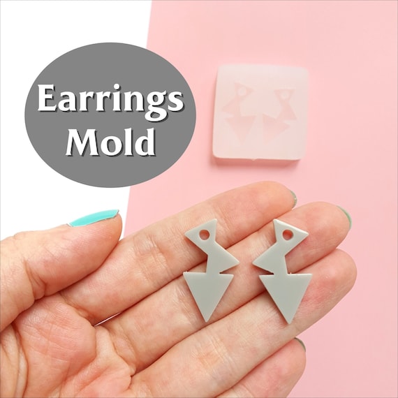 Silicone earrings mold for resin and epoxy