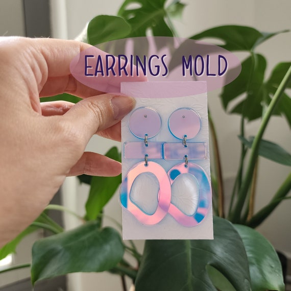 Silicone earrings mold for resin and epoxy