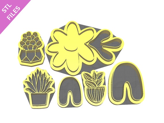 Digital STL files for 3D printing Clay cutters Earrings sharp version cutters download files for resin machine