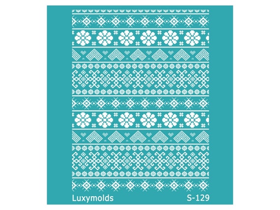 Silk screen stencil for polymer clay "Luxymolds" S-129