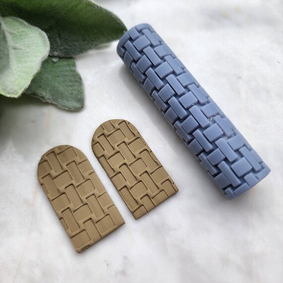 Polymer clay texture roller clay stamp 3D printed embossing tool "Geometric pattern" Clay tool Polymer clay supplies Jewelry supplies