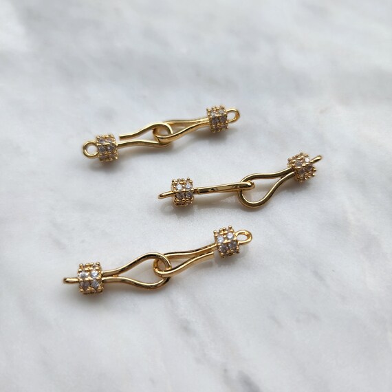 Gold plated bracelet necklace claps Earrings components Earrings findings DIY jewelry