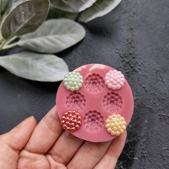 Silicone earrings mold / Silicone epoxy mold / Silicone stud earring moulds / Silicone UV resin molds / Flower centre jewelry mold/Clay tool