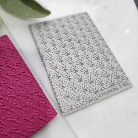 Polymer clay Texture tile Texture mat Clay stamp Polymer clay texture stencils "Seashell" T-198