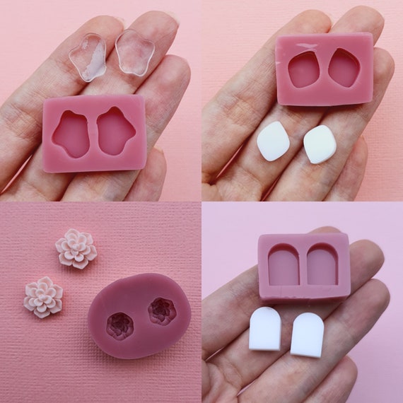 Silicone stud earrings mold Jewelry Resin mould for resin and epoxy