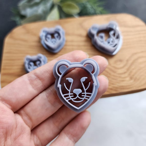 Polymer Clay cutters "Lioness" animal Earrings molds Polymer clay tools sharp cutter stamp Jewelry earrings cutters cutters Clay supplies
