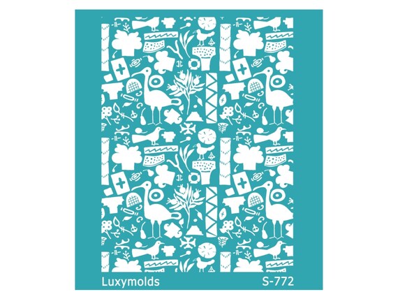 Silk screen stencil for polymer clay "Luxymolds" S-772