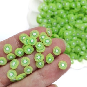 Kiwi fruit polymer clay shapes for Resin Epoxy crafts for nail design
