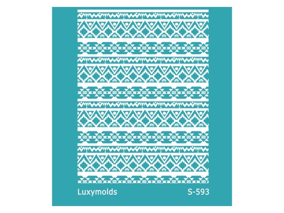 Silk screen stencil for polymer clay "Luxymolds" S-593