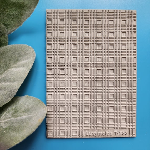 Polymer clay Texture tile Texture mat Clay stamp Polymer clay texture stencils "Squares" design clay texture Rubber mat T-283