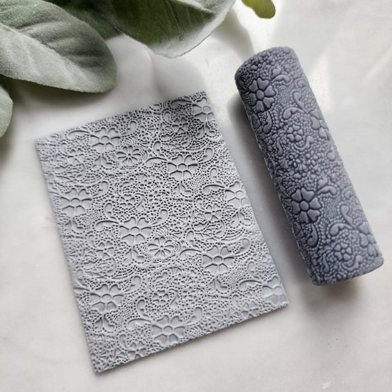 Polymer clay texture roller clay stamp 3D printed embossing tool "Lace texture" Clay tool Polymer clay supplies Jewelry supplies