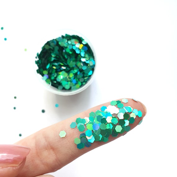Turquoise Hologram Hexagon Chunky glitter for Resin Epoxy crafts
