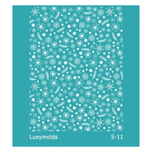 Plantilla de serigrafía para arcilla polimérica "Luxymolds" S-11