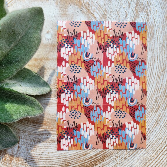 Clay transfer paper / Image transfer paper for clay / Water soluble paper for polymer clay / Abstract pattern transfer sheets