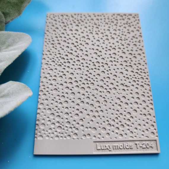 Polymer clay Texture tile Texture mat Clay stamp Polymer clay texture stencils "Bubbles" pattern T-204
