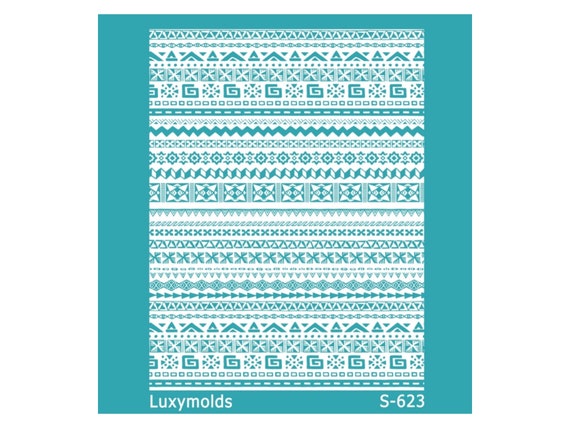 Silk screen stencil for polymer clay "Luxymolds" S-623