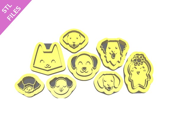 Digital STL files for 3D printing Clay cutters Earrings sharp version cutters Flower Leaf Mermaid cutters download files for resin machine