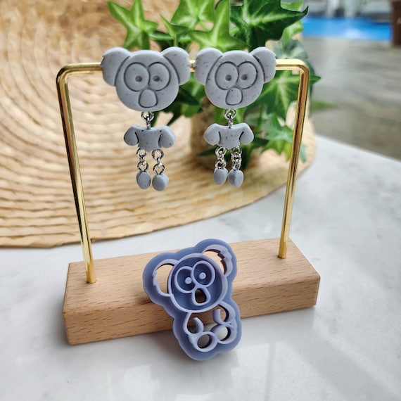 Polymer Clay cutters Stud earrings clay cutters Earrings molds Polymer clay tool Animals cutters Koala sharp cutter stamp Jewelry cutters
