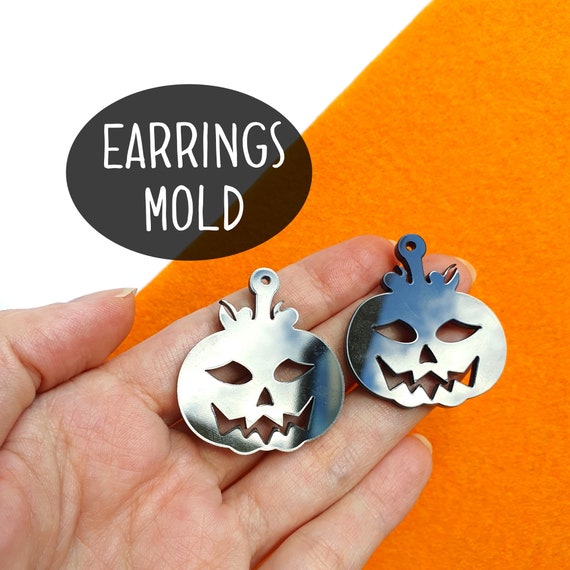 Halloween "Pumpkin" Silicone earrings mold for resin and epoxy