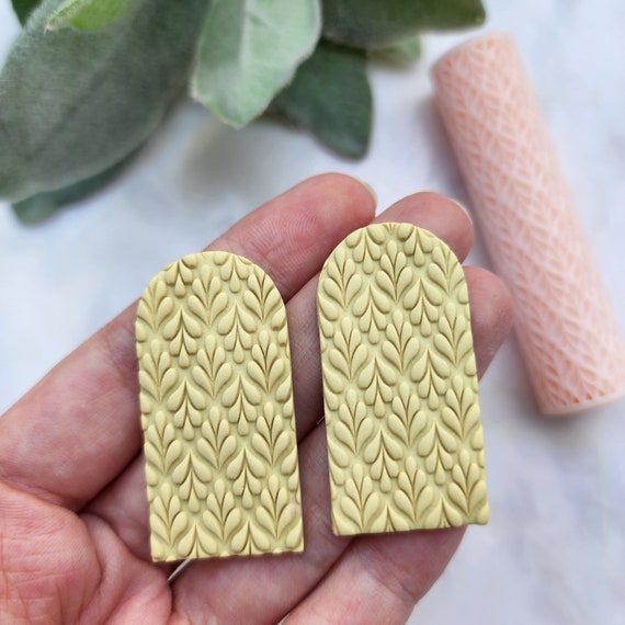 Polymer clay texture roller clay stamp 3D printed embossing Polymer clay tool Vintage pattern roller Organic pattern texture Clay cutters