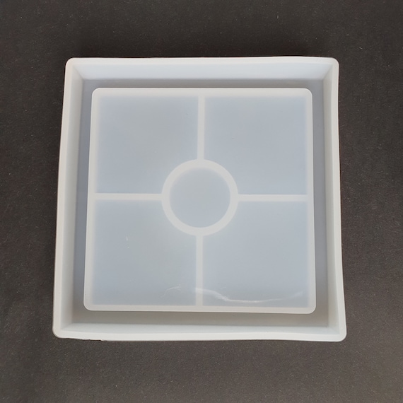Square Coaster silicone mold Resin Epoxy Jesmonite mold 10.5 cm