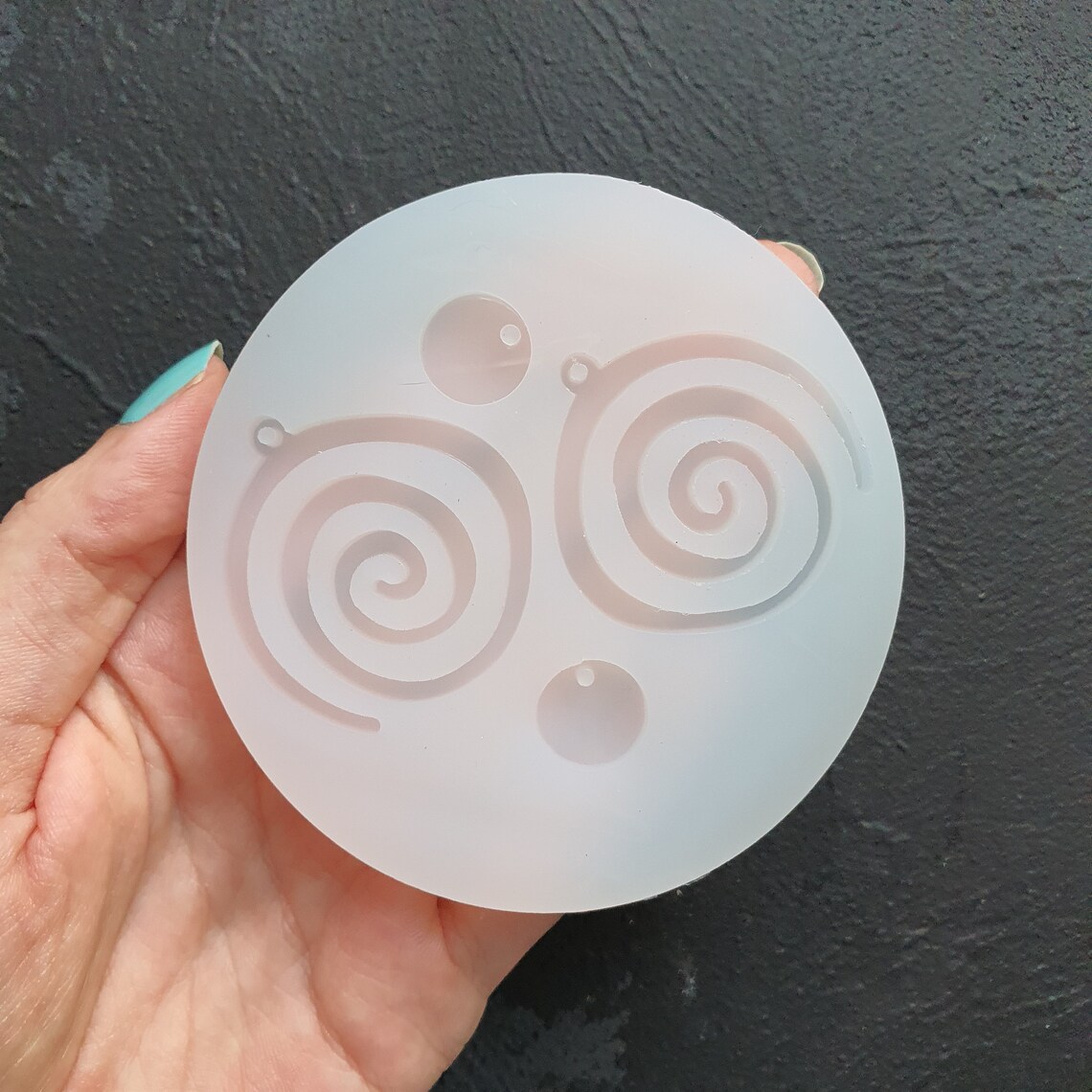 Silicone Earring Mold Spiral Abstract Jewelry Resin Mould for Etsy
