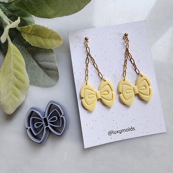 Polymer Clay cutters "Bow" Earrings sharp clay cutter / Polymer clay tools / Earrings cutter / Jewelry supplies / Jewelry cutter