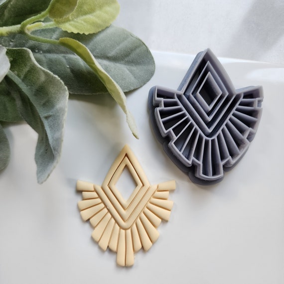 Polymer Clay cutters Macrame Raffia Earrings molds Polymer clay tools sharp cutter stamp Jewelry stud earrings cutters Boho cutters