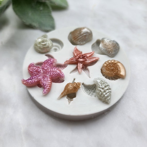 Silicone earrings mold "Sea world" mould for resin and polymer clay